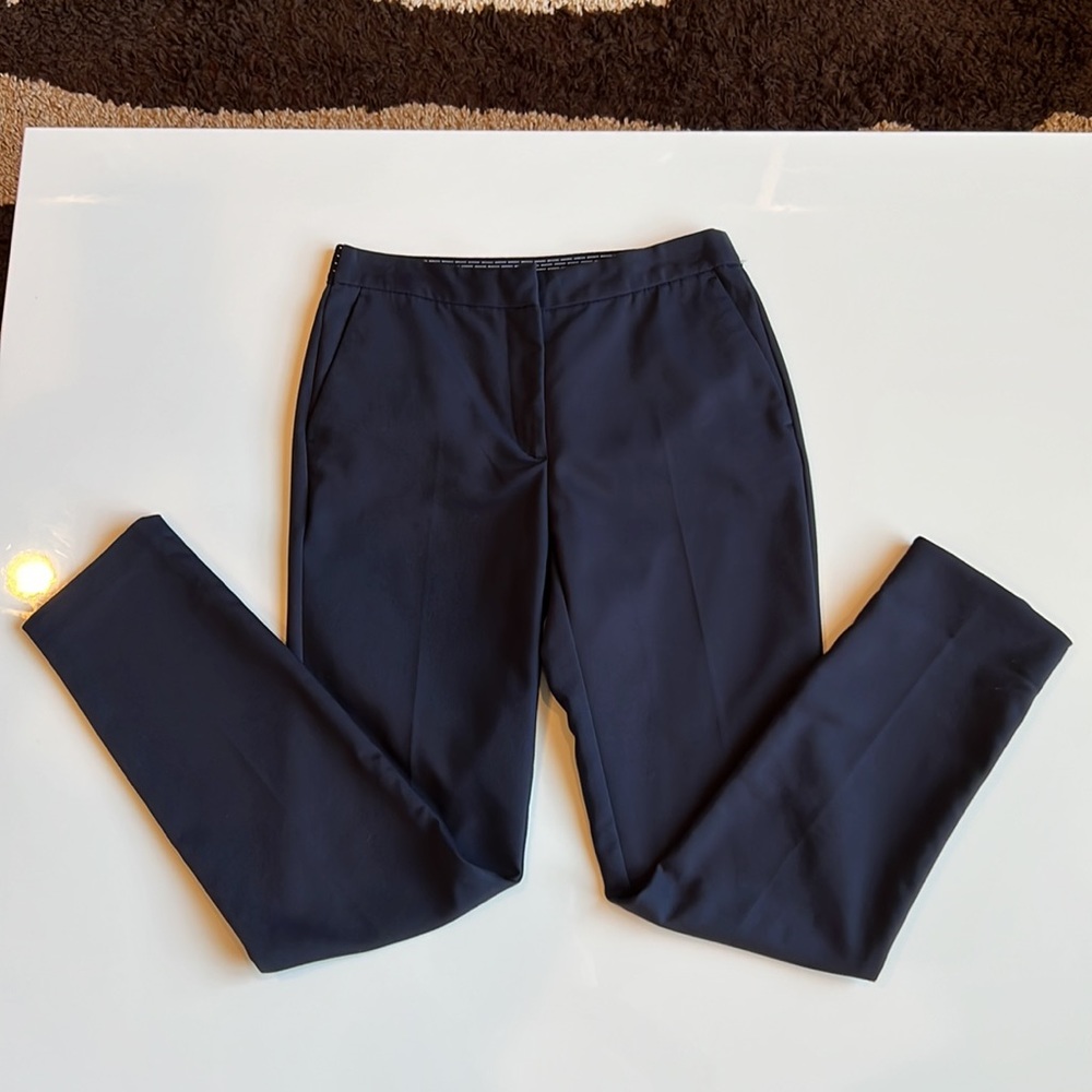 Zara navy blue tapered pants with back elastic waistband